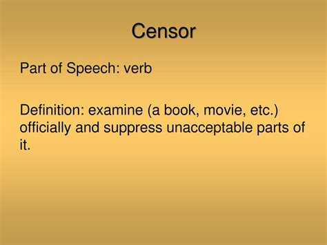 censor verb